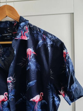 Camicia hawaiana manica corta L