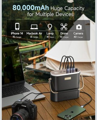 Banco de carga Power Bank de 80.000mAh