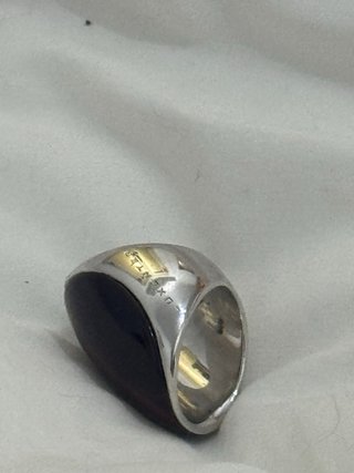 Anillo Luxenter Plata y Piedra Marrón