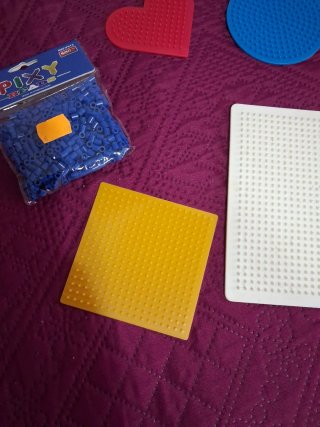 Lote moldes Hama Beads + bolas azules