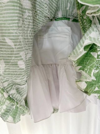 Falda flamenca verde volantes