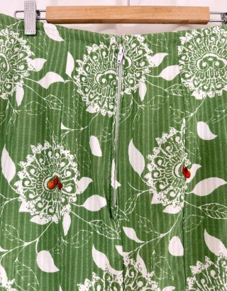 Falda flamenca verde volantes