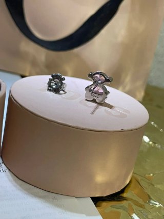 Pendientes Oso Tous Rosa y Plata