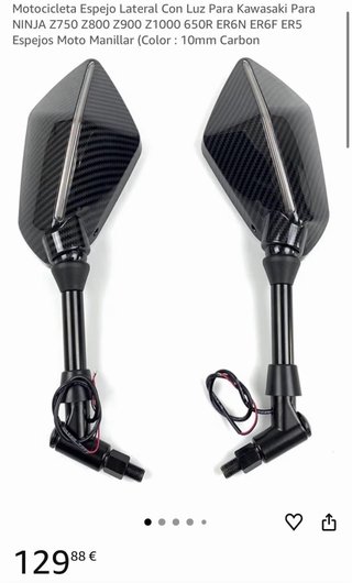 Espejos Retrovisores Moto Fibra Carbono