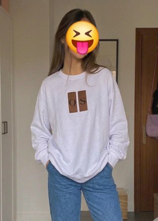 Sudadera Boos blanca