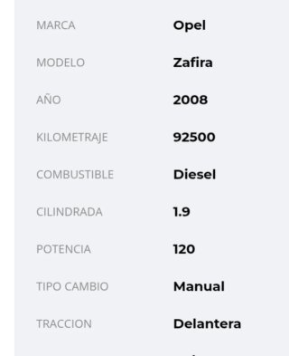 Opel Zafira 2009