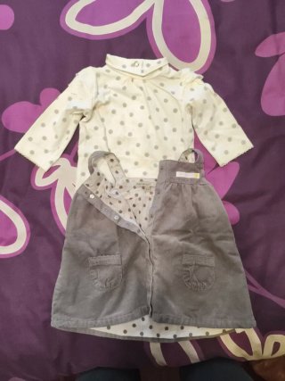Conjunto vestido y camiseta 3 meses