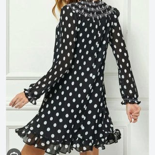 Vestido Sfera lunares negro y blanco