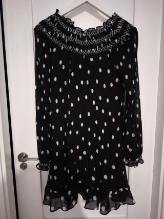 Vestido Sfera lunares negro y blanco