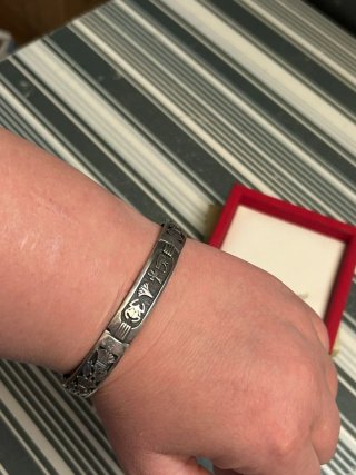 Pulsera mujer de cartucho egipcio de plata
