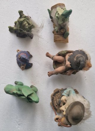 6 Figuras Mitológicas Brujas, Dragones, duendes..