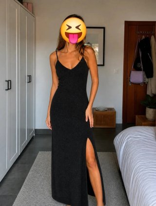 Vestido largo brillante fiesta tirantes ajustables