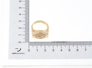 sello oro 18k con piedra con circonita