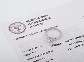 sortija oro 18k con piedra con diamante de laboratorio t. 7 (14,96 mm)