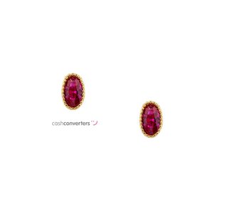 pendientes oro 18k con piedra con circonita