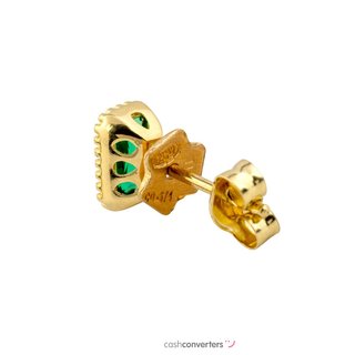 pendientes oro 18k con piedra con circonita