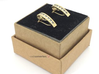 pendientes oro 9k con piedra