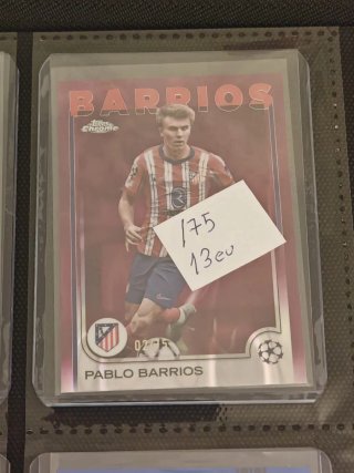 Numerada Pablo Barrios Rookie Atlético de Madrid