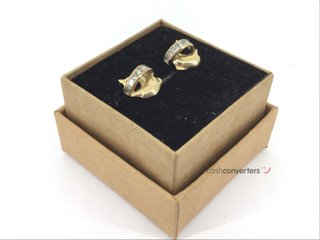 pendientes oro 9k con piedra