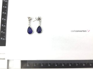 pendientes oro 18k con piedra con circonita