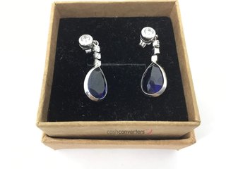pendientes oro 18k con piedra con circonita