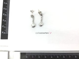 pendientes oro 18k con piedra con circonita