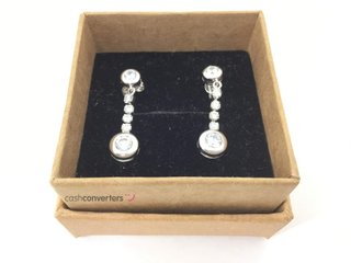 pendientes oro 18k con piedra con circonita