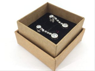 pendientes oro 18k con piedra con circonita