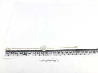 pulsera oro 18k con piedra con circonita,nacar