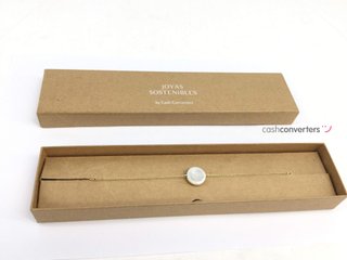 pulsera oro 18k con piedra con circonita,nacar