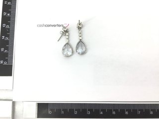 pendientes oro 18k con piedra con circonita