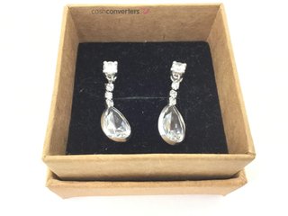 pendientes oro 18k con piedra con circonita