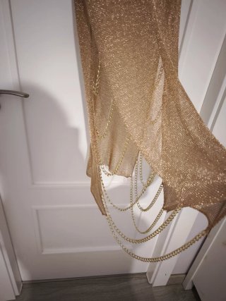 Vestido Fanny dorado talla única