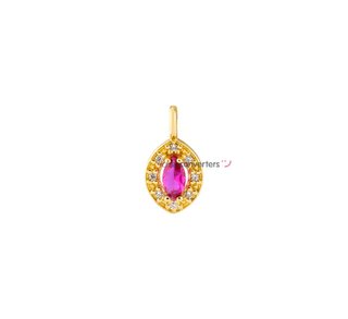 colgante oro 18k con piedra con circonita