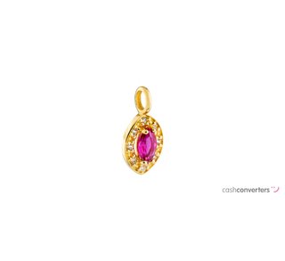 colgante oro 18k con piedra con circonita