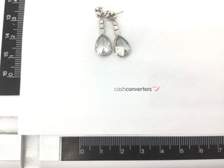 pendientes oro 18k con piedra con circonita