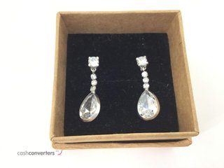 pendientes oro 18k con piedra con circonita