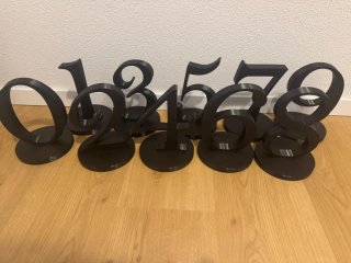 Meseros Números de Mesa Boda Eventos 3D