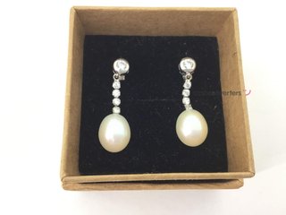 pendientes oro 18k con piedra con circonita