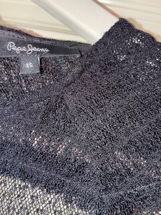 Blusa Pepe Jeans encaje negro T.XS