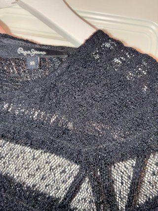 Blusa Pepe Jeans encaje negro T.XS