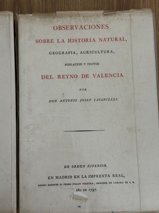 Observaciones sobre la historia natural, geografí... - Don Antonio Josef Cavanil
