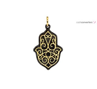 colgante oro 18k con piedra con onix