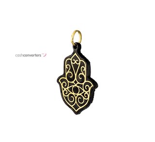 colgante oro 18k con piedra con onix