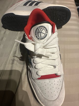 Adidas Court Low Blancas Rojas Talla 41 1/3