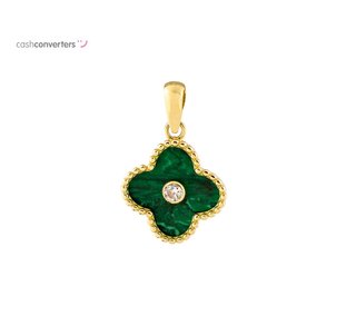 colgante oro 18k con piedra con circonita
