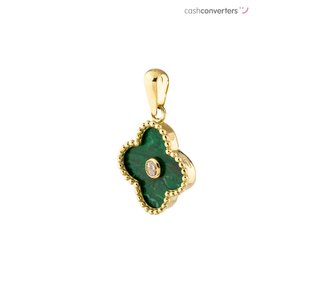 colgante oro 18k con piedra con circonita