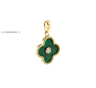 colgante oro 18k con piedra con circonita