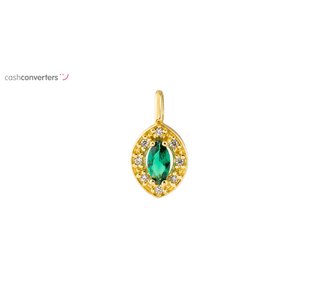colgante oro 18k con piedra con circonita