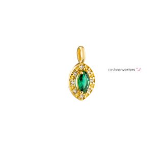 colgante oro 18k con piedra con circonita